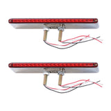 12 in Red Amber 14 LED Double Face Trailer Light Bar 2-Pack
