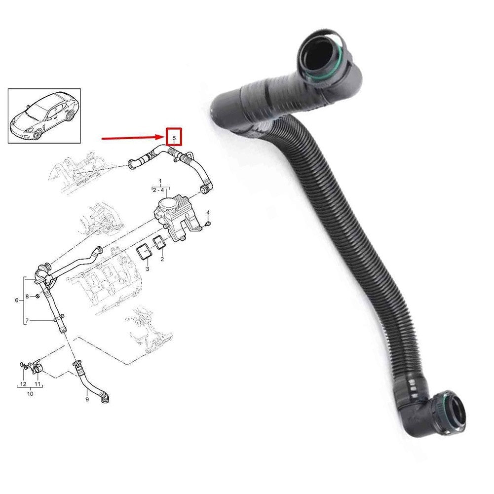 Crankcase Breather Tube 94810724520 for 2010-2016 Porsche Panamera
