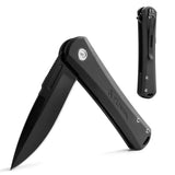FLISSA 4.5 Inch Folding Pocket Knife D2 Blade with G10 Handle and Liner Lock