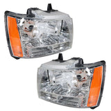 Left and Right Halogen Headlight Set for 2007-2014 Chevrolet Tahoe Suburban Avalanche GM2502263
