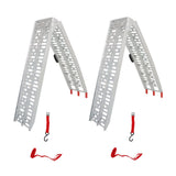 7.5 ft Aluminum Arched Folding Loading Ramp Pair for Motorcycles ATVs and Mowers