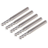 Carbide End Mill 5 Pack 5/32 Inch 4 Flute 2 Inch Overall Length