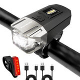 EverBrite Rechargeable Bike Light Set Front and Rear