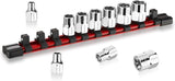 WORKPRO 10-Piece 3/8 in Drive SAE Socket Set with Rail