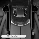 Black PU Leather Left Seat Gap Storage Box w/ Cup Holder For Car Seat Gap Filler – product image 4