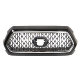 Dark Gray Chrome Honeycomb Front Grille for 2019-2021 Toyota Tacoma TRD