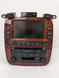 2004-2007 TOYOTA HIGHLANDER FRONT NAVIGATION RADIO WOOD AC CLIMATE SWITCH OEM 86120-48480 - product image