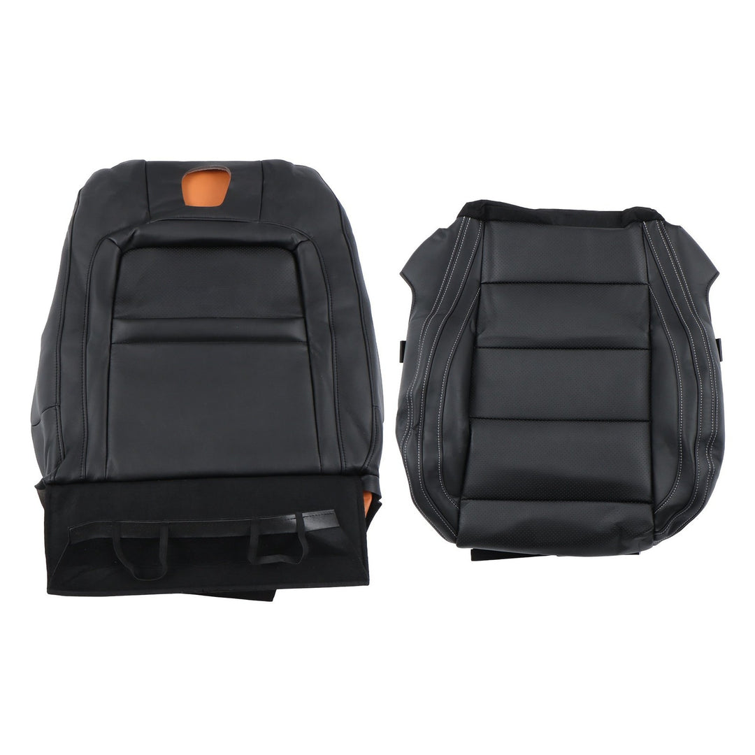 Right Passenger Side Bottom and Top Seat Cover Black for 2015-2023 Ford Mustang