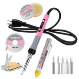 WORKPRO 60W Soldering Iron Kit with Digital Display, Pink
