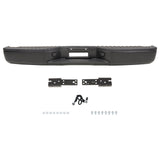 Black Rear Step Bumper without Sensor Holes for 2004-2015 Nissan Titan NI1103117