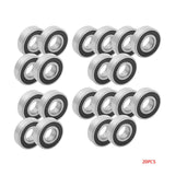 6204-2RS Sealed Deep Groove Ball Bearing 20 Pack 20x47x14mm