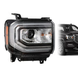 HID Xenon Projector Headlight Pair with LED DRL for 2016-2018 GMC Sierra 1500 GM2502453 – product image 2