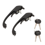 Front Outside Door Handle Pair with Keys for 1980-1991 Volkswagen Vanagon 251837205