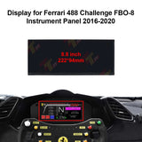 LCD Heads Up Information Display for Ferrari 488 Challenge FBO-8 Instrument Panel Replacement
