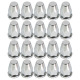 Chrome Front Axle Hub Covers with 33mm Lug Nut Covers for Semi Trucks Set of 2