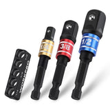 WORKPRO 3-Piece Impact Socket Adapter Set 1/4, 3/8 and 1/2 Inch