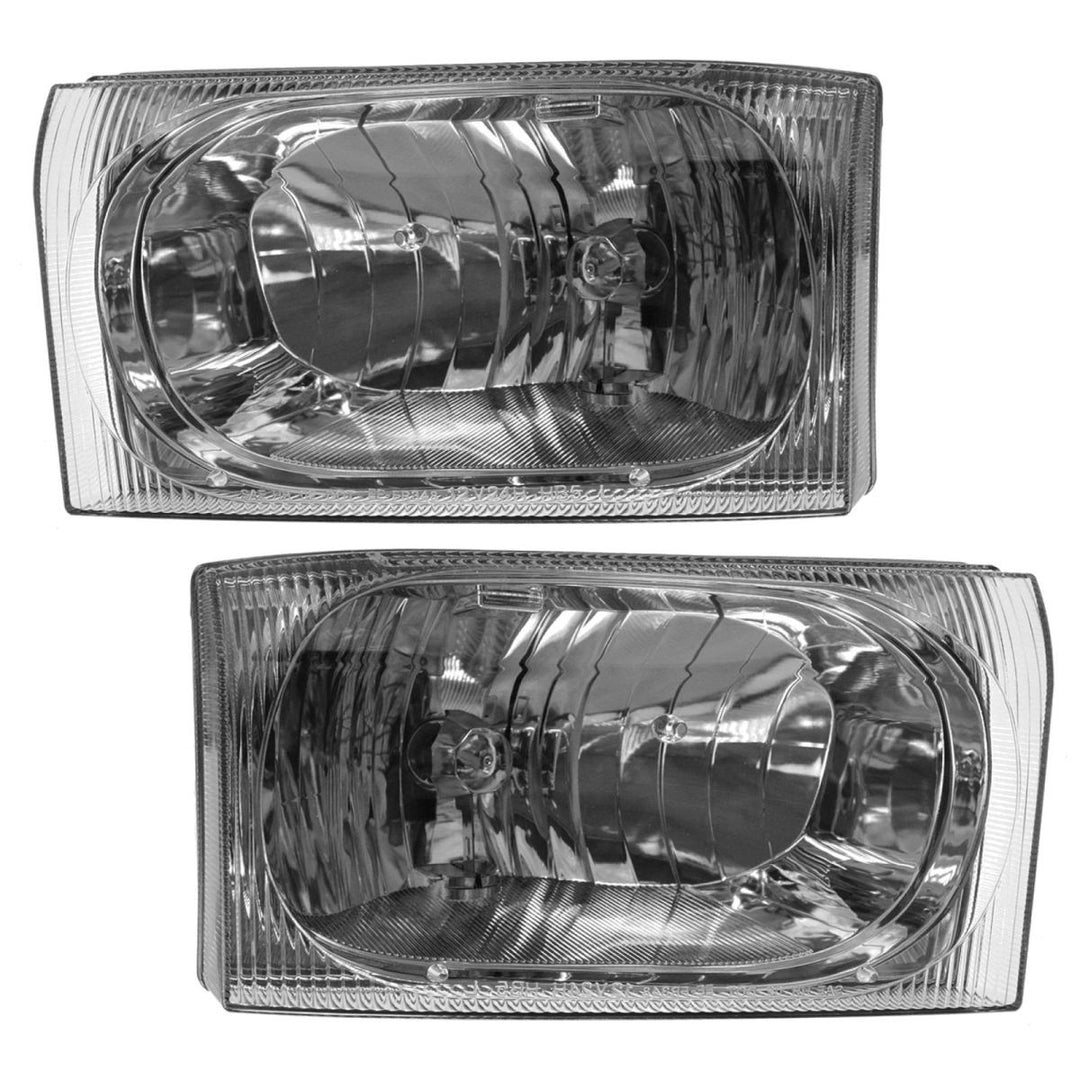 Halogen Headlight Pair for 2002-2005 Ford F-250, F-350 Super Duty and Excursion