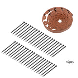 No-Dig Lawn Edging Kit 40 Ft with 40 Spikes Brown