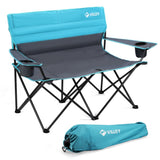 VILLEY Double Folding Camping Chair Loveseat