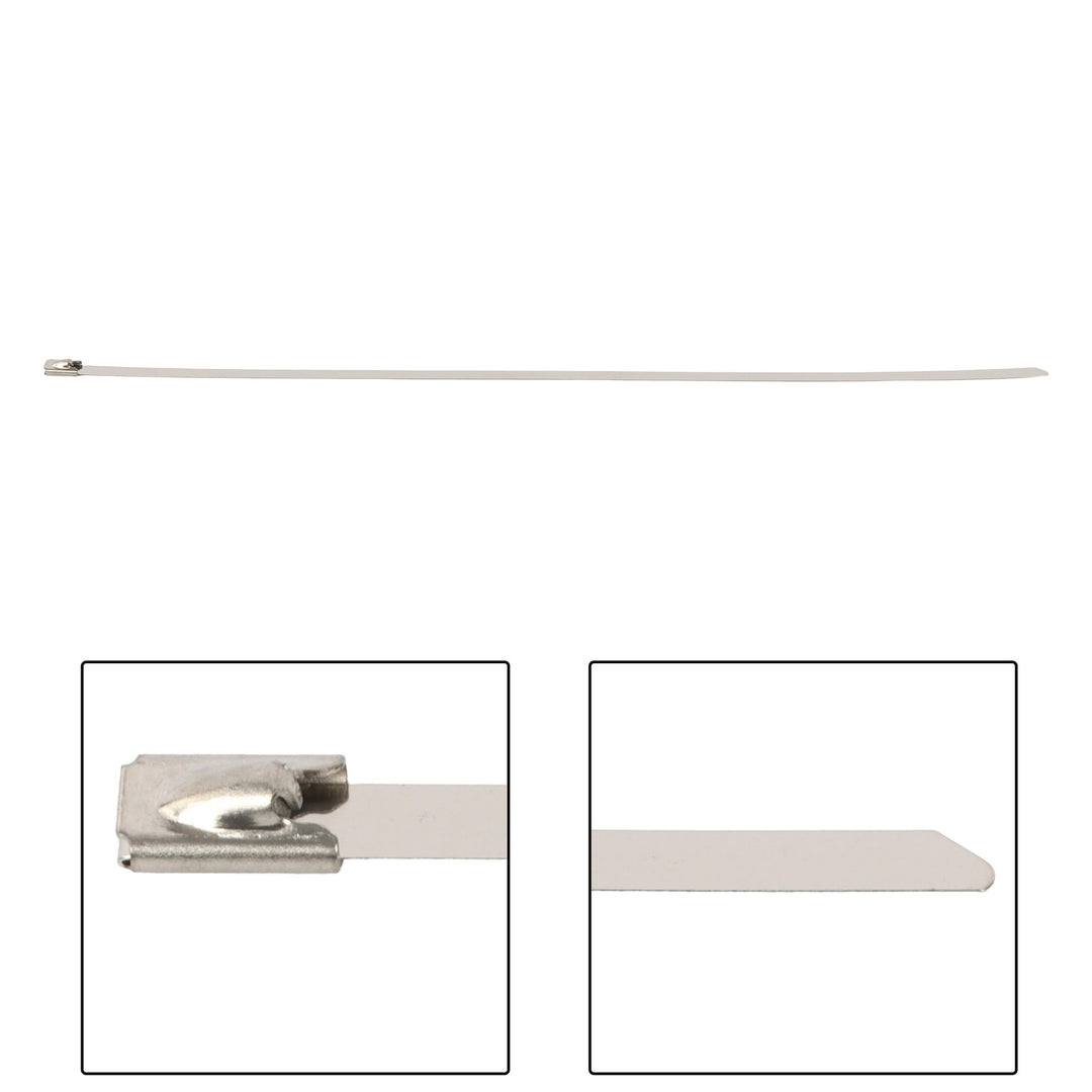 304 Stainless Steel Cable Ties 11.8 Inch 200 Pack 330 lb