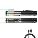 EverBrite Rechargeable 500 Lumen Zoomable EDC Flashlight with Green Laser and Magnetic Tail