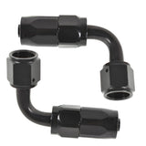 -6AN 90 Degree Swivel Hose End Fitting 2 Pack Black