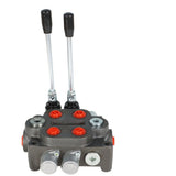 2 Spool Hydraulic Directional Control Valve 25 GPM 3000 PSI BSPP Ports