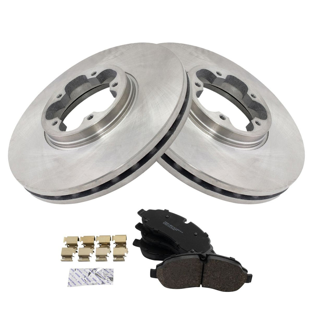 Front Ceramic Brake Pad and Rotor Kit for 2015-2019 Ford Transit-150, 250 and 350