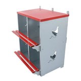 4 Compartment Metal Chicken Nesting Box Wall Mount for Hens