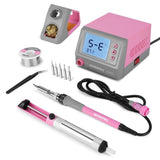 WORKPRO 60W Soldering Iron Kit with Digital Display, Pink
