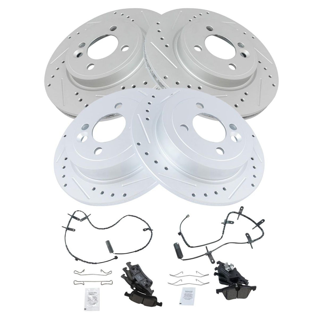 Front & Rear Performance Ceramic Pad & Coated Rotor Kit for 2002-2006 Mini Cooper