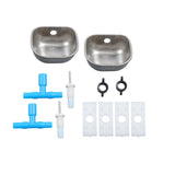 Auto Fill Cup Waterer Kit 2 Pack for Chickens and Rabbits