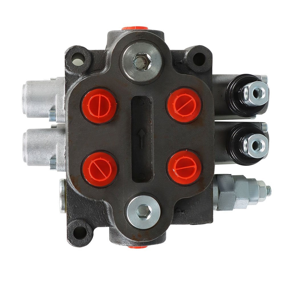 2 Spool Hydraulic Directional Control Valve 25 GPM 3000 PSI BSPP Ports
