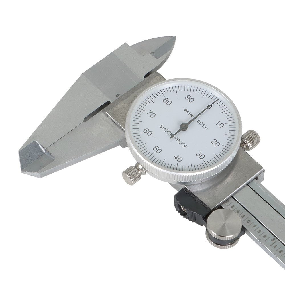 6 Inch Stainless Steel Shockproof Dial Caliper 0.001 Inch Graduation