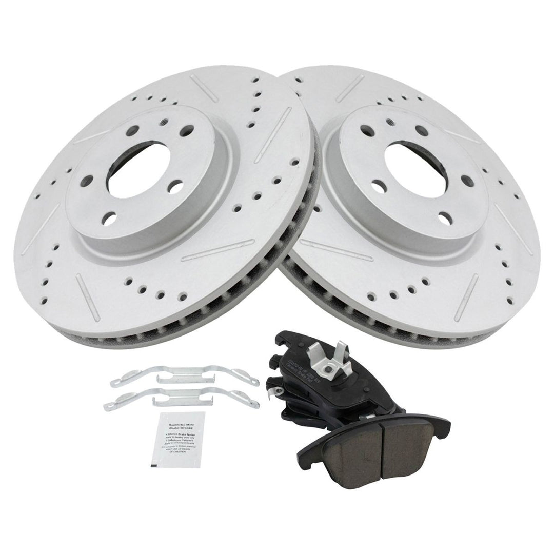 Front Performance Ceramic Brake Pad & Rotor Kit for 2013-2020 Ford Fusion and 2013-2016 Lincoln MKZ
