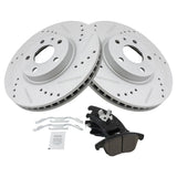 Front Performance Ceramic Brake Pad & Rotor Kit for 2013-2020 Ford Fusion and 2013-2016 Lincoln MKZ