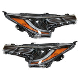 Black Headlight Pair Clear Lens for 2020 Toyota Corolla SE XSE 81130-12L00