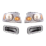 Brock Headlight Set with Chrome Bezel-Retangular Fog Lights for F-150 3225-0009LRCC4 - product image