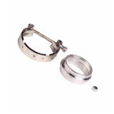 3.5 in V-Band Flange and Clamp Kit, Stainless Steel, Set of 4