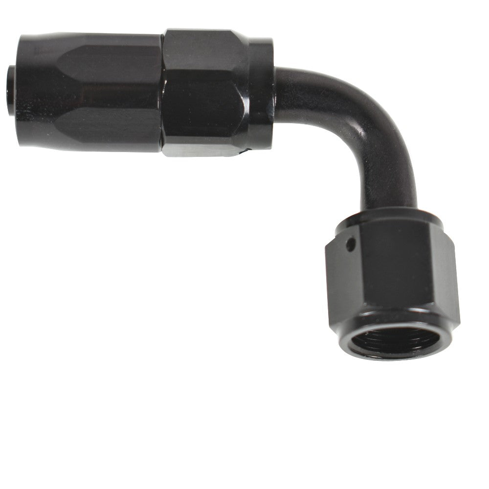 -6AN 90 Degree Swivel Hose End Fitting 2 Pack Black
