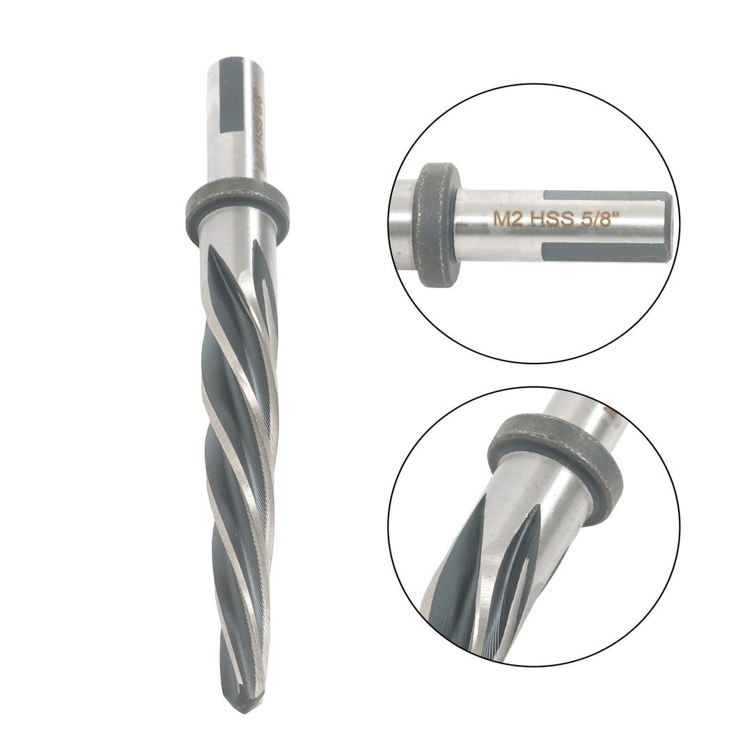 5/8 Inch M2 HSS Taper Reamer for Metal Wood and Plastic