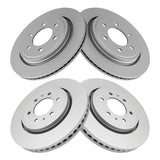 Front and Rear Coated Brake Rotor Set for 2015-2017 Ford F-150
