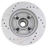 Front Performance Drilled & Slotted Brake Rotor Pair for 1987-1993 Ford Mustang 5.0L
