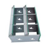 6 Compartment Metal Chicken Nesting Box Wall Mount for Hens