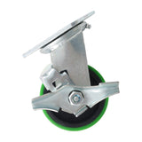 Polyurethane Swivel Caster with Brake 4 x 2 Inch 800 lb