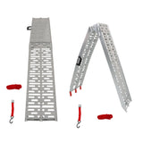 7.5 ft Aluminum Arched Folding Loading Ramp Pair for Motorcycles ATVs and Mowers
