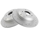Rear Performance Drilled & Slotted Rotor Pair for 2019-2023 Genesis G70 & 2018-2021 Kia Stinger