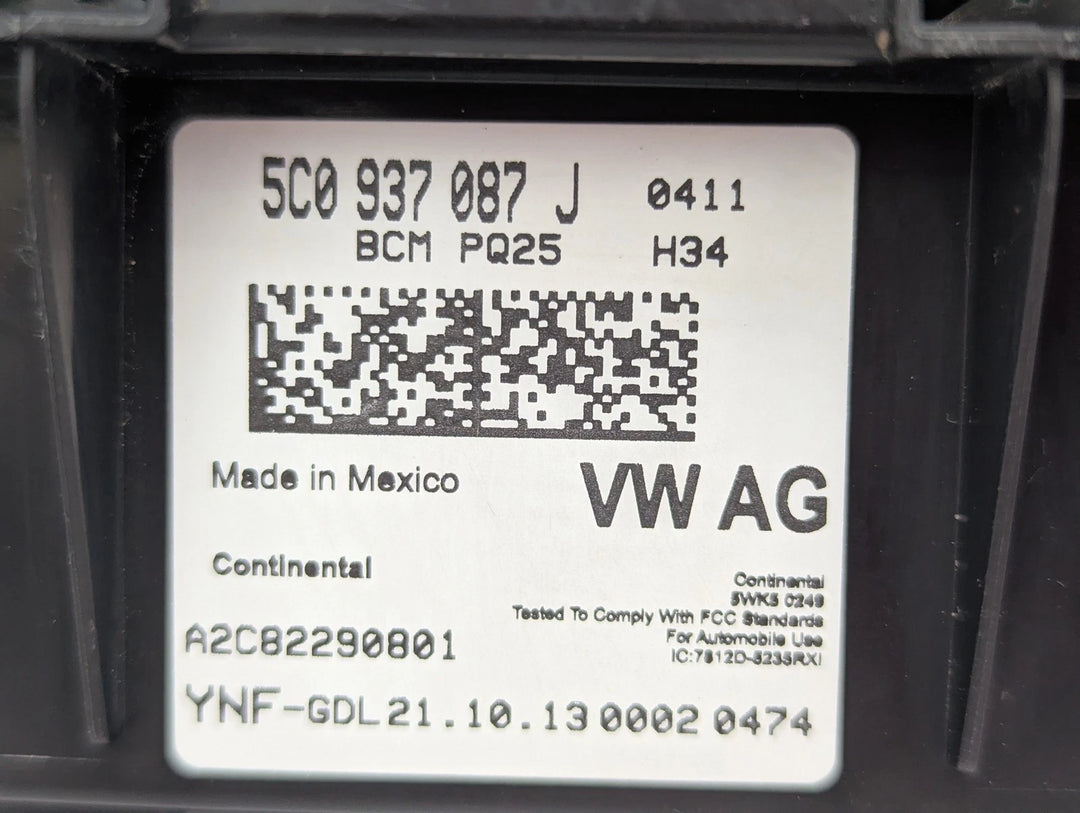 2012-2014 Volkswagen VW Jetta Beetle Body Control Module BCM OEM 5C0937087J OEM - product image