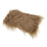 Fur Center Console Armrest Cover Brown Universal