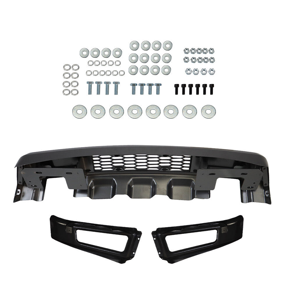 Raptor Style Front Bumper Gray Painted Steel for 2015-2017 Ford F-150